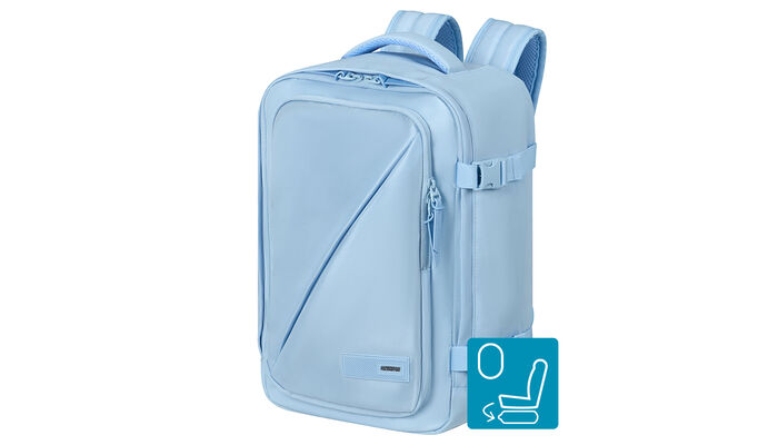 Opfylder Ryanairs størrelseskrav for gratis håndbagage om bord.