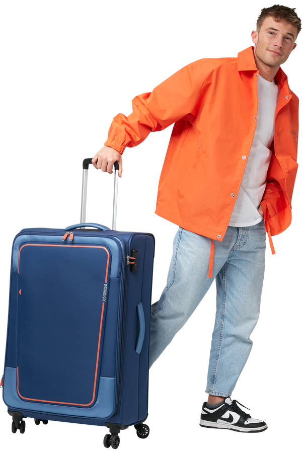 American Tourister Pulsonic Spinner Expandable 81cm  Combat Navy