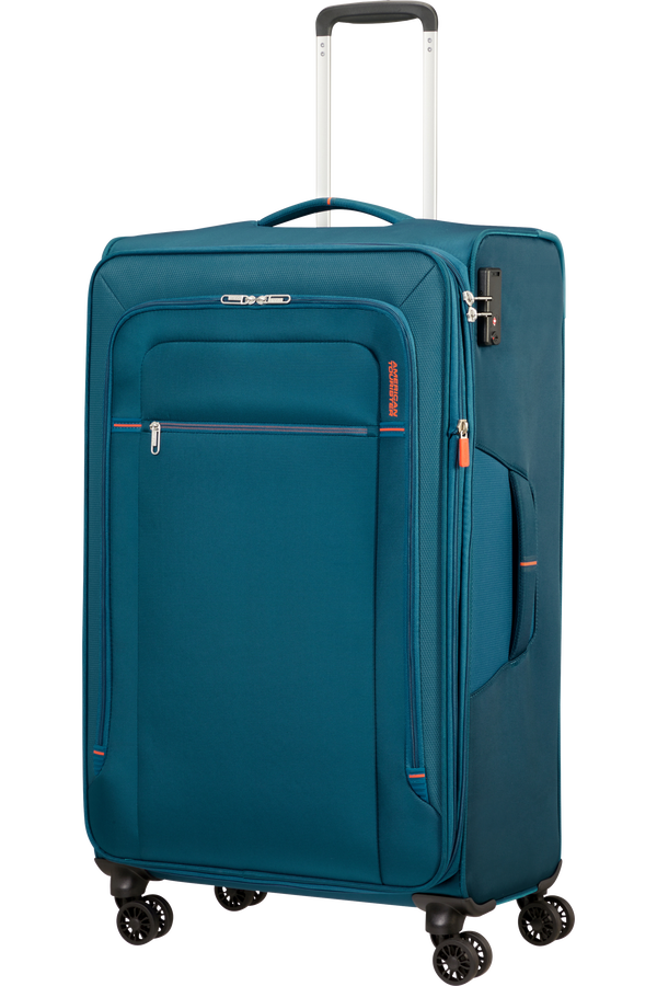 American Tourister Crosstrack Spinner Expandable 79cm  Navy/Orange American Tourister Crosstrack Spinner Expandable 79cm  Navy/Orange