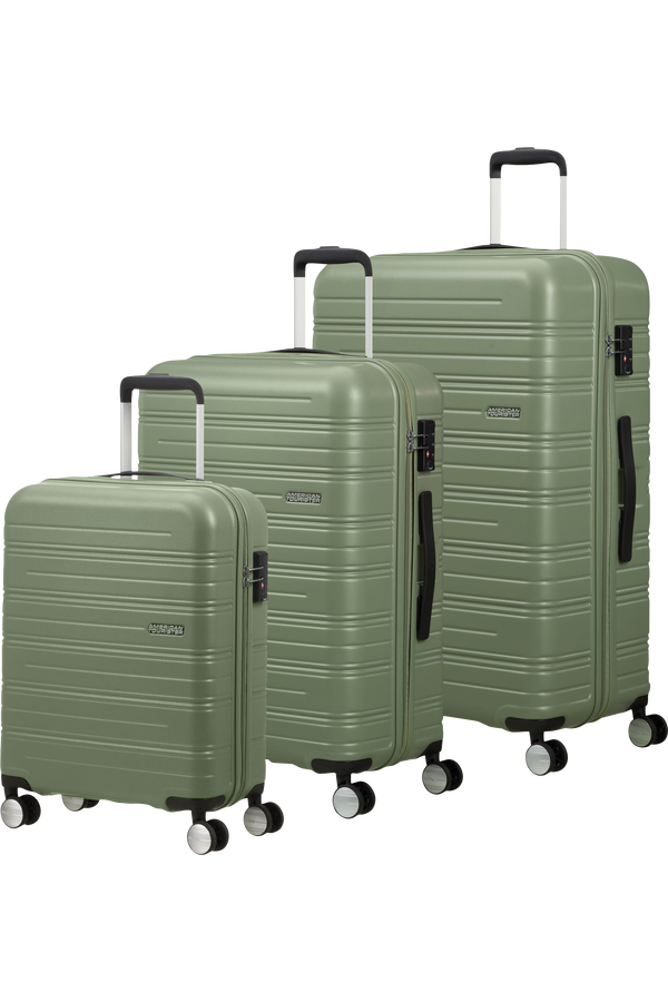 American Tourister High Turn 3 PC SET A  Matt Sage Khaki