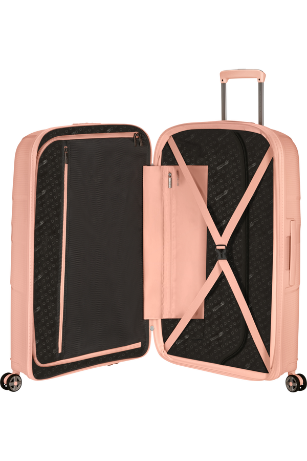 American Tourister StarVibe Spinner Expandable TSA 77cm  Metallic Peach