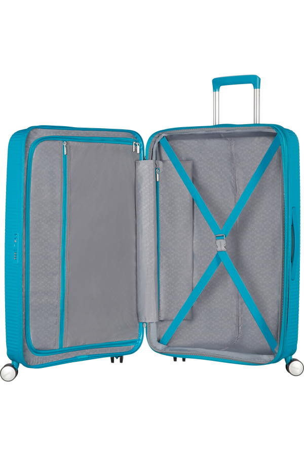 American Tourister Soundbox Spinner Expandable 77cm Summer Blue American Tourister Soundbox Spinner Expandable 77cm Summer Blue