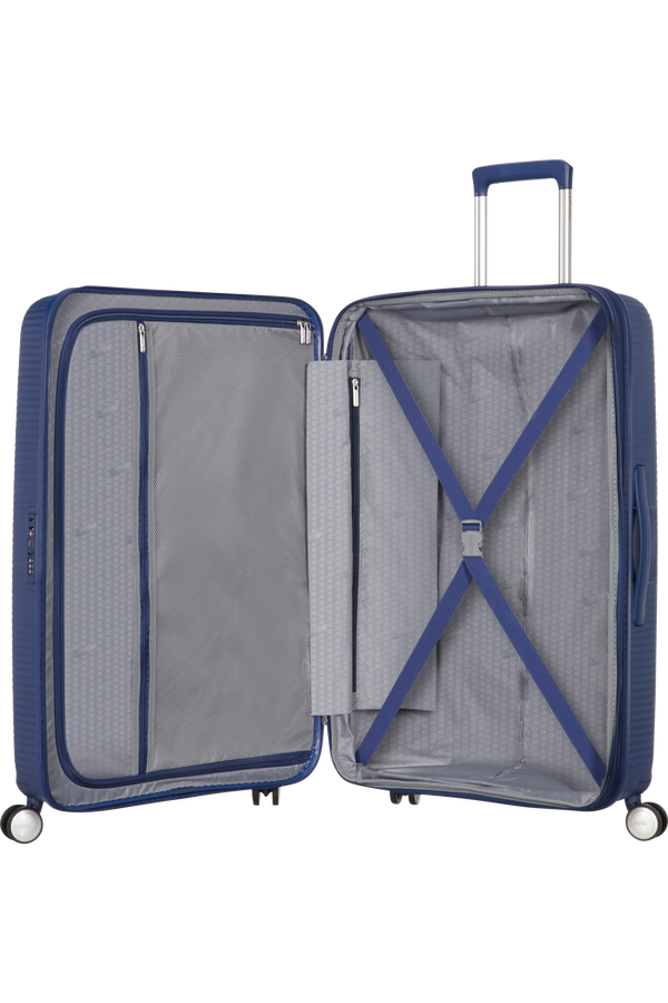 American Tourister Soundbox Spinner Expandable 77cm Midnight Navy American Tourister Soundbox Spinner Expandable 77cm Midnight Navy