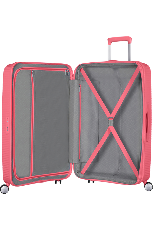 American Tourister Soundbox Spinner Expandable 67cm  Sun Kissed Coral
