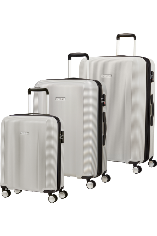 American Tourister At Chaselite 3 PC Set A  Silver