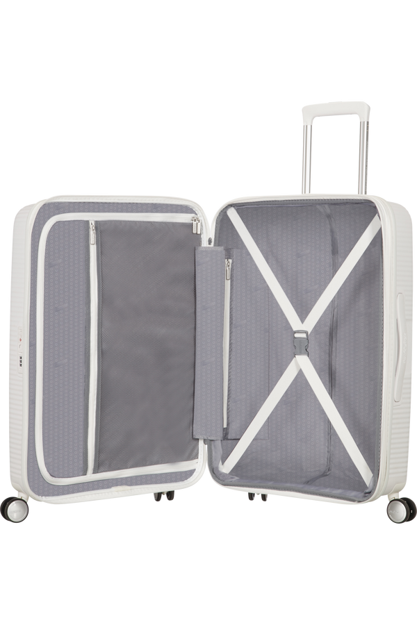 American Tourister Soundbox Spinner Expandable 67cm Pure White