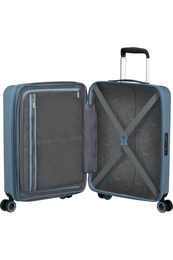 American Tourister Dynabelt Spinner EXP TSA 55cm  Rainstorm Blue American Tourister Dynabelt Spinner EXP TSA 55cm  Rainstorm Blue