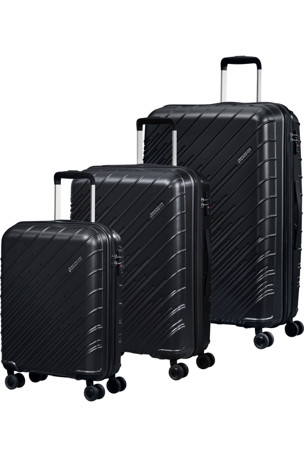 American Tourister Speedstar 3 PC SET A  Black