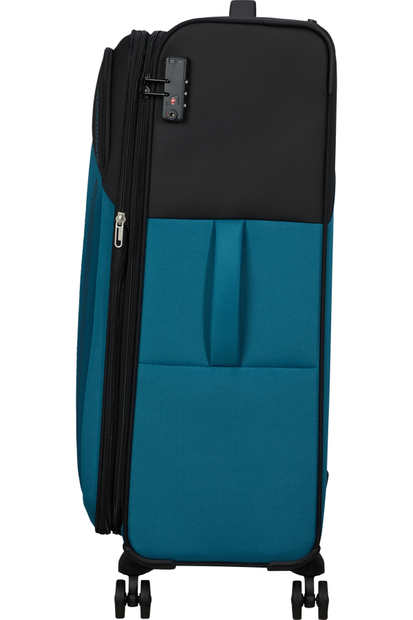 American Tourister Daring Dash Spinner Expandable TSA L  Black/Blue American Tourister Daring Dash Spinner Expandable TSA L  Black/Blue