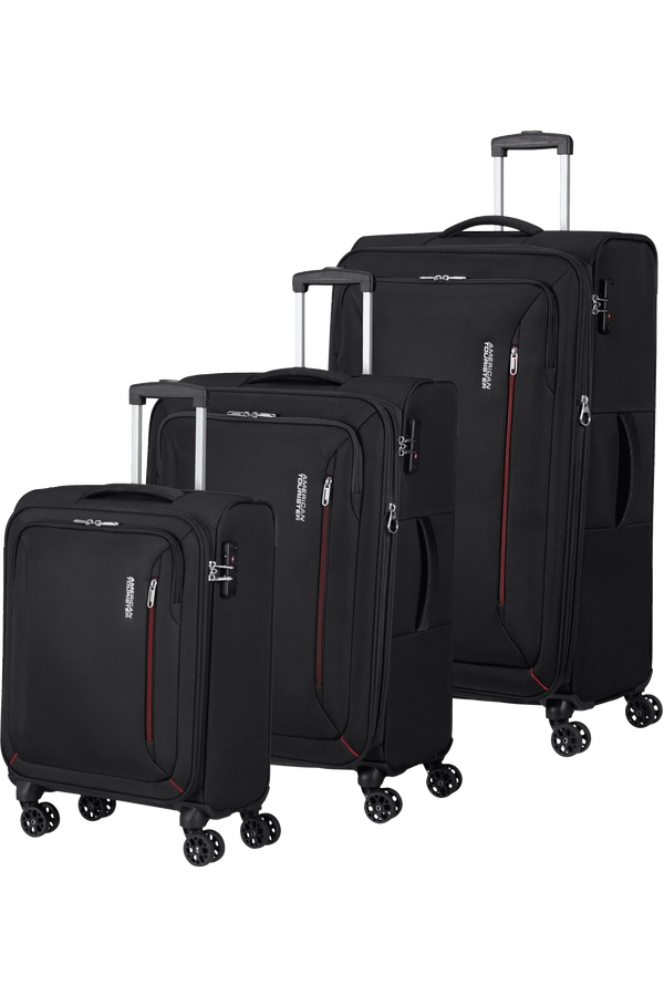 American Tourister Hyperspeed 3 PC SET A  Jet Black