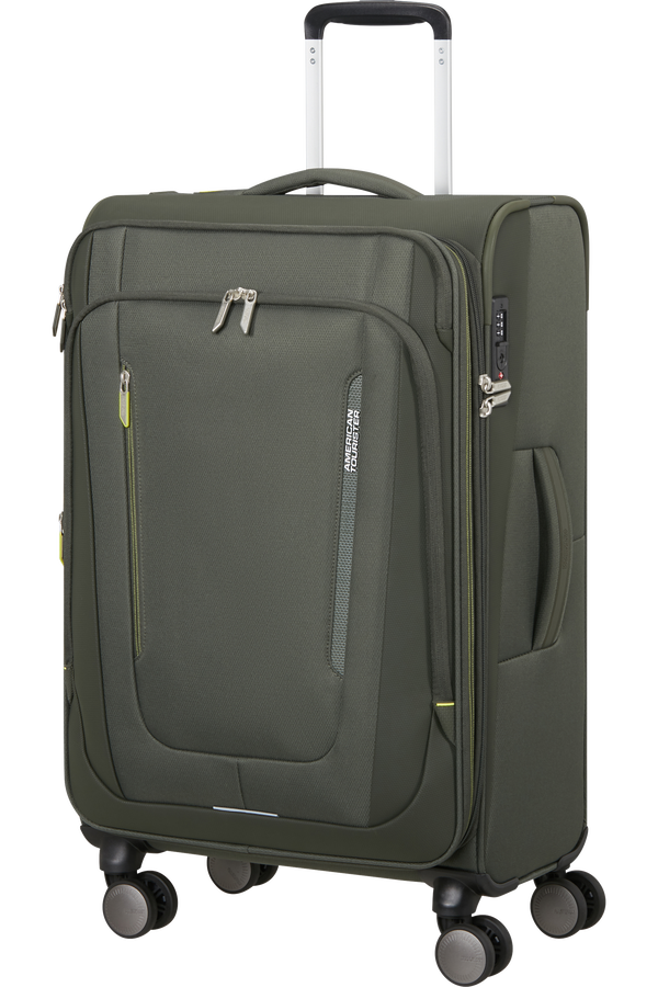 American Tourister Wanderlite Spinner EXP TSA M  Dark Khaki