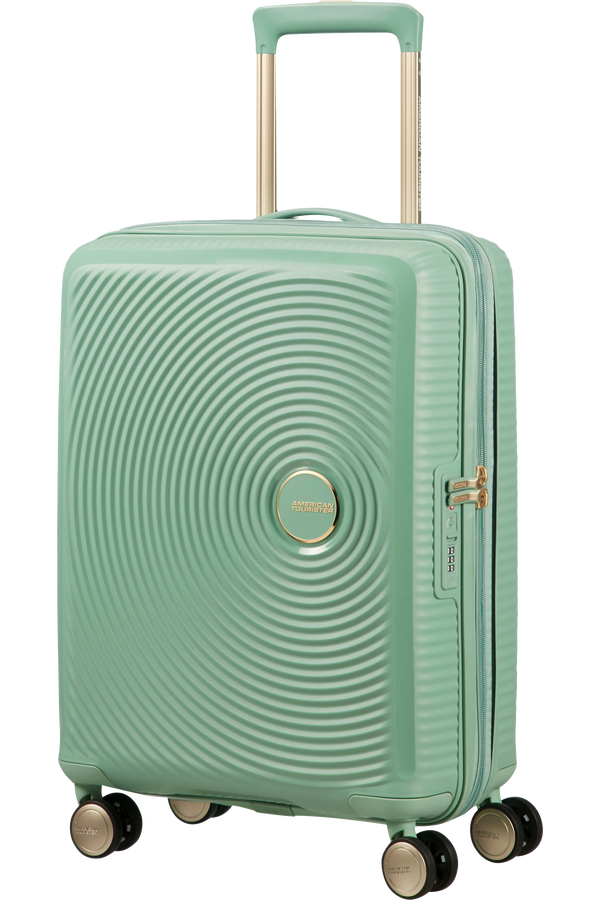 American Tourister Soundbox Spinner TSA Expandable 55cm  Almond Green/Gold American Tourister Soundbox Spinner TSA Expandable 55cm  Almond Green/Gold
