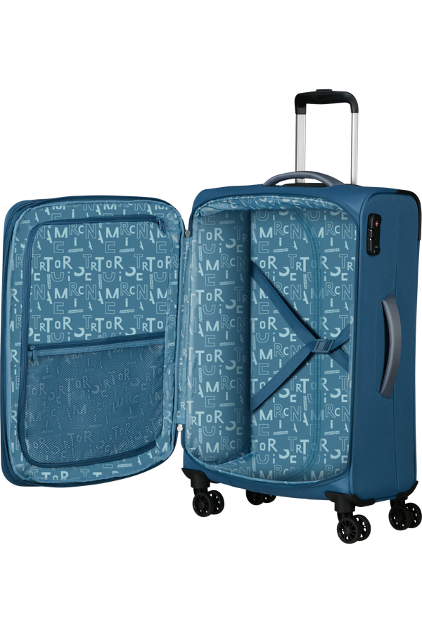 American Tourister Pulsonic Spinner Expandable 68 cm  Coronet Blue