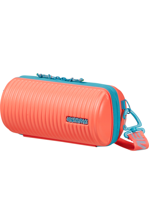 American Tourister Rollio Cross Body  Coral/Blue