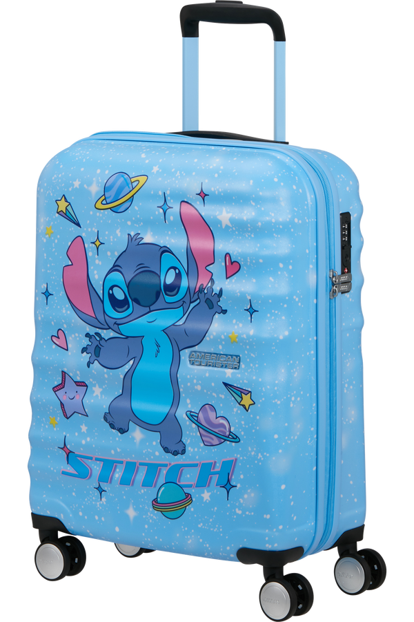 Disney Wavebreaker 55cm H&aring;ndbagage | American Tourister Disney Wavebreaker Spinner TSA Disney Fl 55cm  Stitch Universe