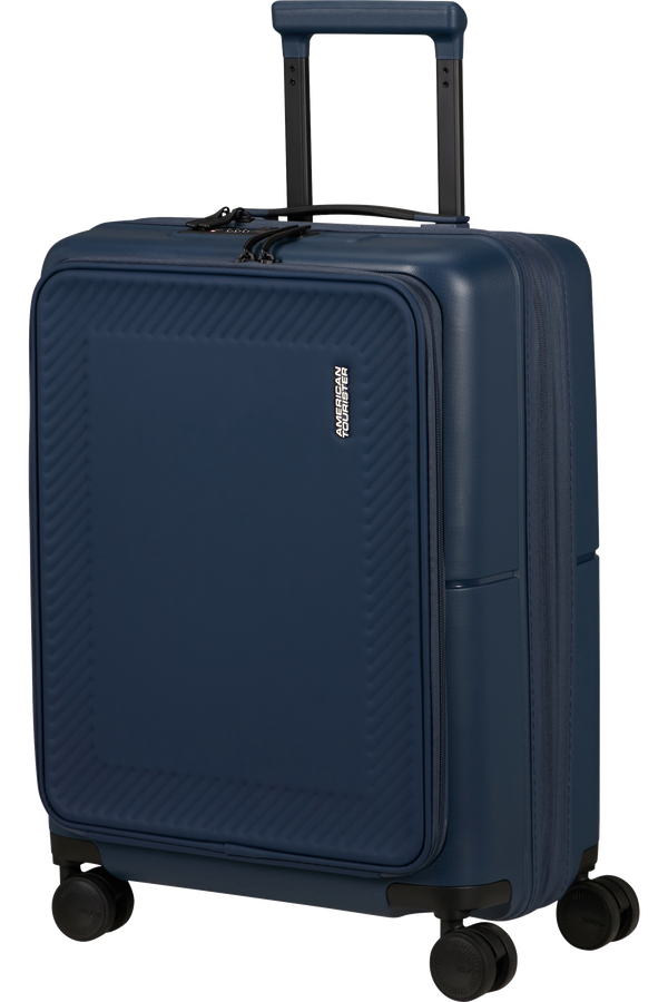 American Tourister DashPop Spinner Expandable Frontloader 55cm  Midnight Blue American Tourister DashPop Spinner Expandable Frontloader 55cm  Midnight Blue