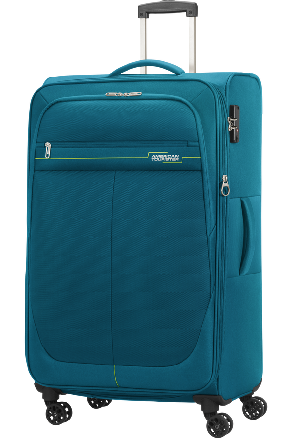 American Tourister Deep Dive Spinner Expandable TSA L  Teal/Lime