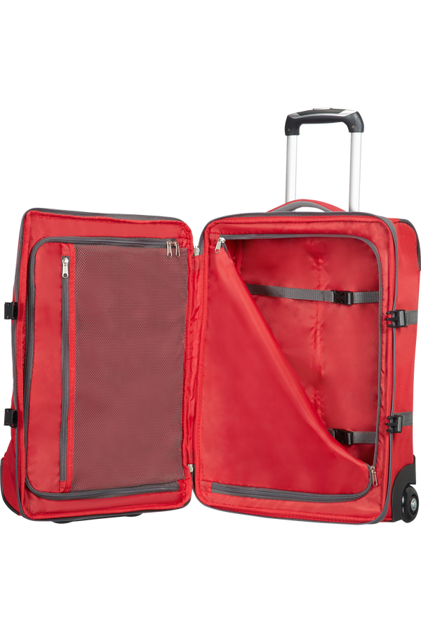 American Tourister Road Quest Duffle with Wheels 55X40X20cm Solid Red