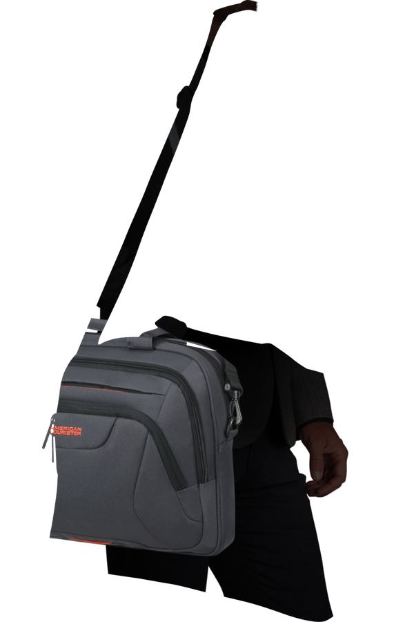 American Tourister At Work Laptop Bag  15.6inch Grey/Orange