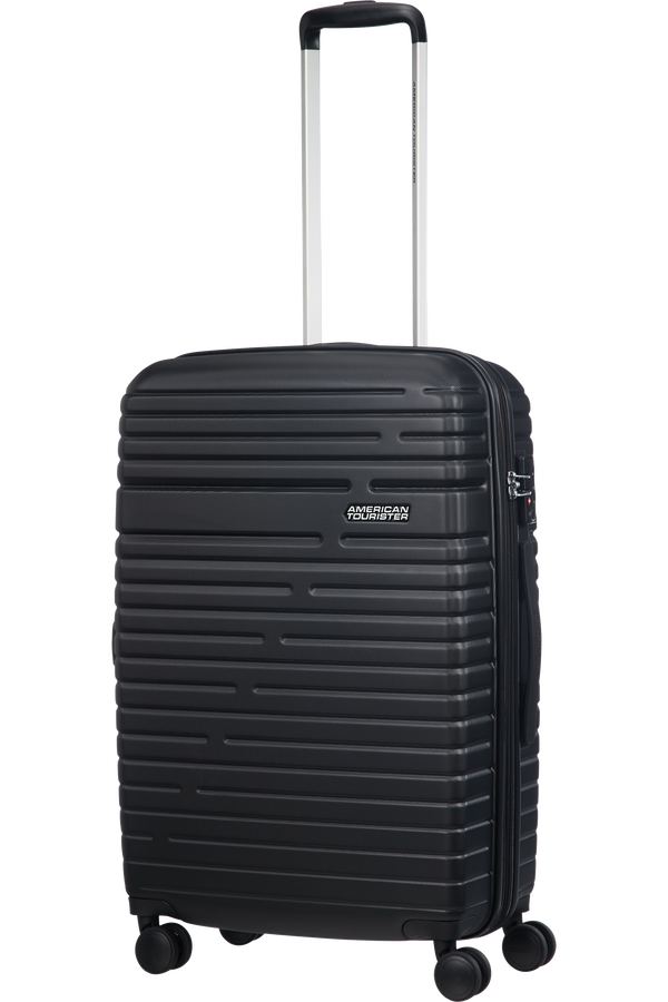 American Tourister Aero Racer Spinner M Expandable 68cm  Jet Black American Tourister Aero Racer Spinner M Expandable 68cm  Jet Black