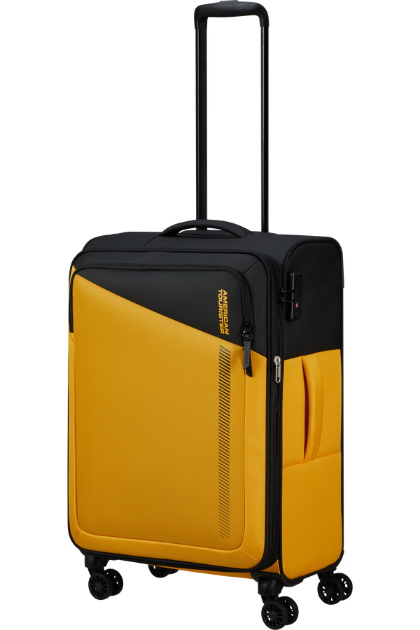 American Tourister Daring Dash Spinner Expandable TSA M  Black/Yellow
