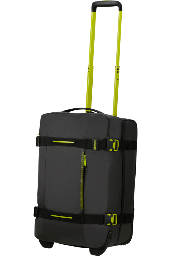 American Tourister Urban Track Duffle with Wheels Coated S  Black/Lime