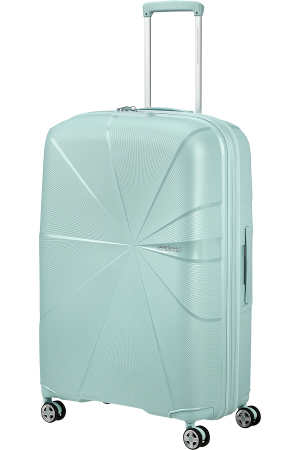 American Tourister StarVibe Spinner Expandable TSA 77cm  Metallic Surf Blue