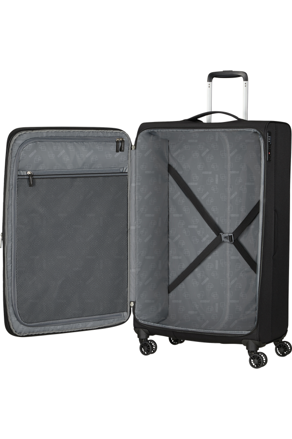 American Tourister Aerospin Spinner Expandable L  Black American Tourister Aerospin Spinner Expandable L  Black