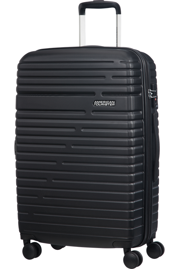 American Tourister Aero Racer Spinner M Expandable 68cm  Jet Black American Tourister Aero Racer Spinner M Expandable 68cm  Jet Black