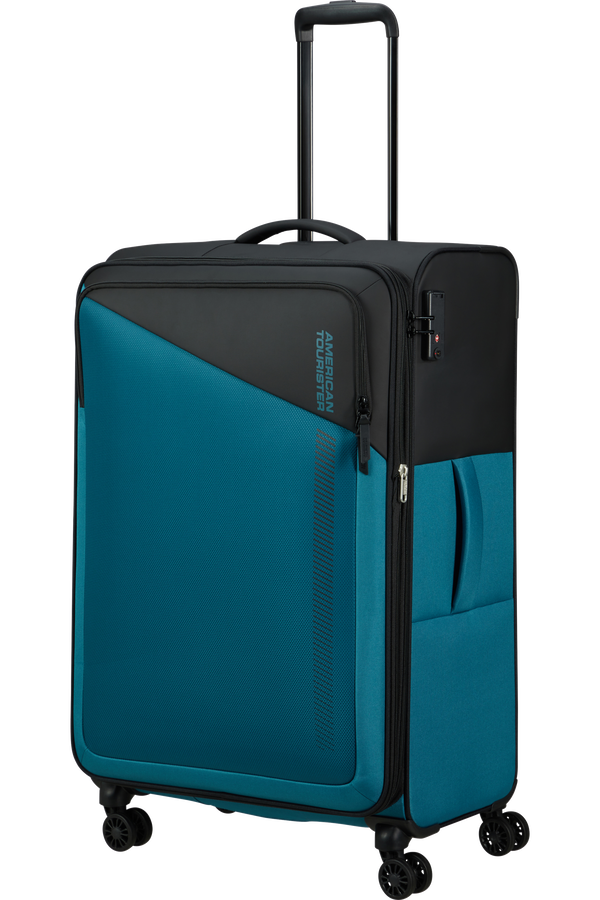 American Tourister Daring Dash Spinner Expandable TSA L  Black/Blue American Tourister Daring Dash Spinner Expandable TSA L  Black/Blue