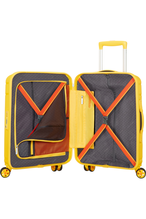 American Tourister Skytracer 4-wheel cabin baggage Spinner suitcase 40x55x20cm  Saffron Yellow