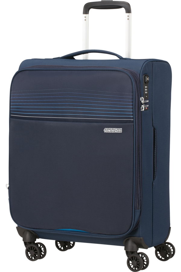 American Tourister Lite Ray Spinner TSA Expandable 55cm  Midnight Navy