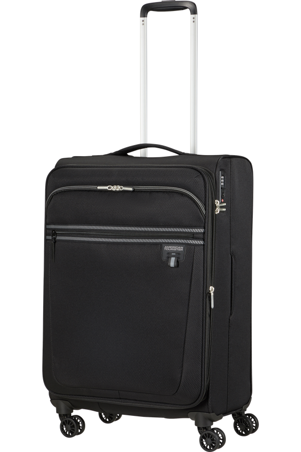 American Tourister Aerospin Spinner Expandable M  Black American Tourister Aerospin Spinner Expandable M  Black
