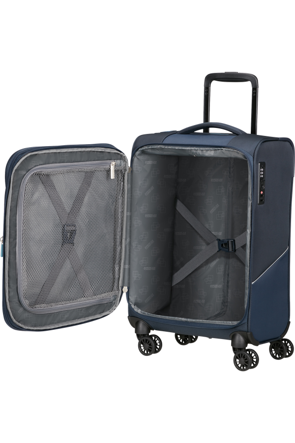 American Tourister SummerRide Spinner Expandable TSA 55cm L35  Navy American Tourister SummerRide Spinner Expandable TSA 55cm L35  Navy