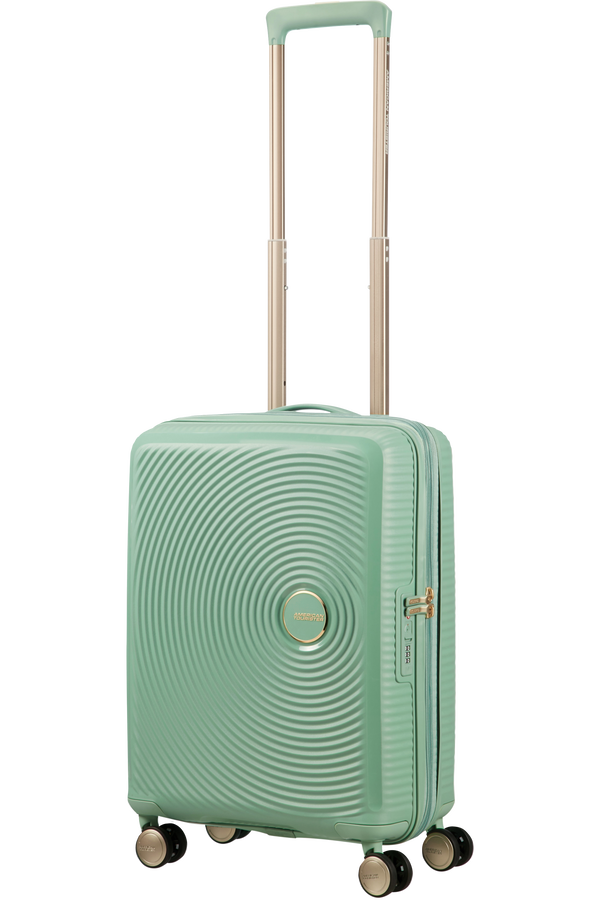 American Tourister Soundbox Spinner TSA Expandable 55cm  Almond Green/Gold American Tourister Soundbox Spinner TSA Expandable 55cm  Almond Green/Gold