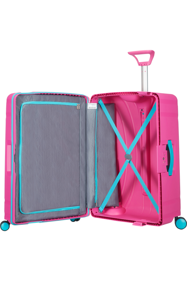 American Tourister Lock'n'Roll 4-wheel 75cm large Spinner suitcase Summer Pink