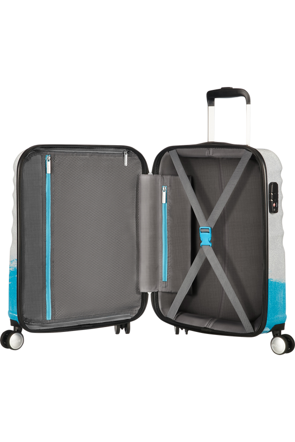 American Tourister Wavebreaker Spinner 55cm  Brushed Blue