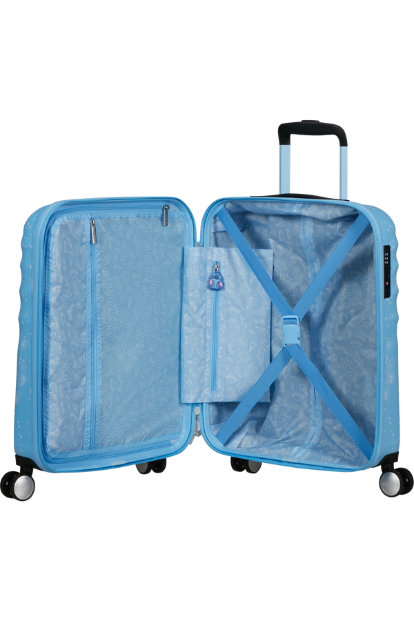 Disney Wavebreaker 55cm H&aring;ndbagage | American Tourister Disney Wavebreaker Spinner TSA Disney Fl 55cm  Stitch Universe