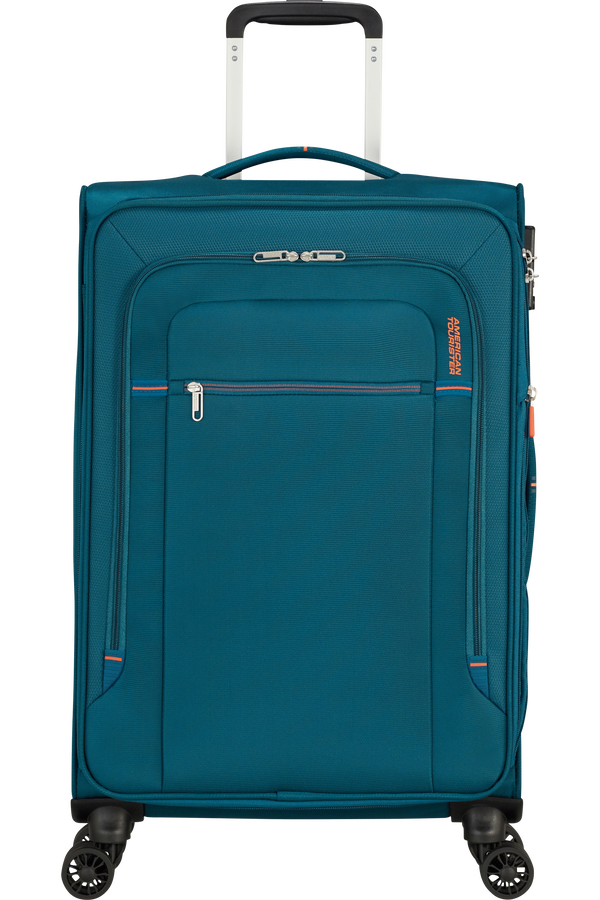 American Tourister Crosstrack Spinner Expandable 67cm Navy/Orange