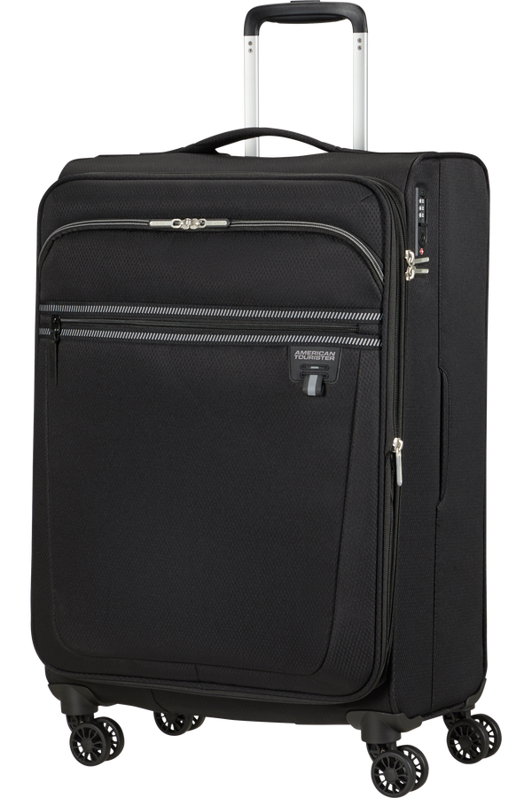 American Tourister Aerospin Spinner Expandable M  Black American Tourister Aerospin Spinner Expandable M  Black