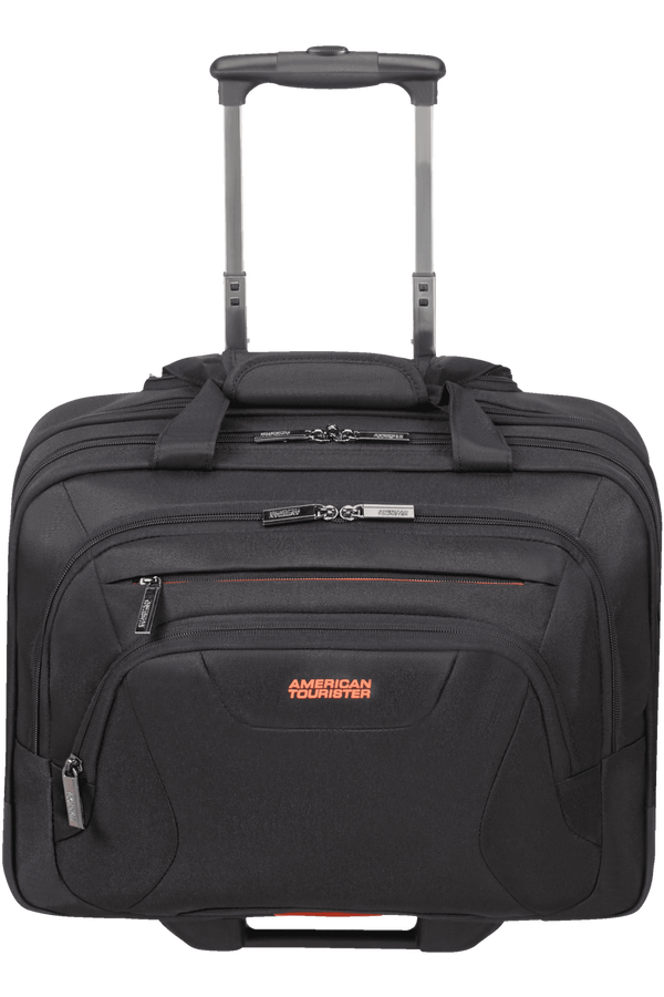 American Tourister At Work Rolling Tote  15.6inch Black/Orange