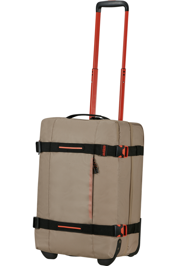 American Tourister Urban Track Duffle with Wheels Coated S  Beige/Orange American Tourister Urban Track Duffle with Wheels Coated S  Beige/Orange