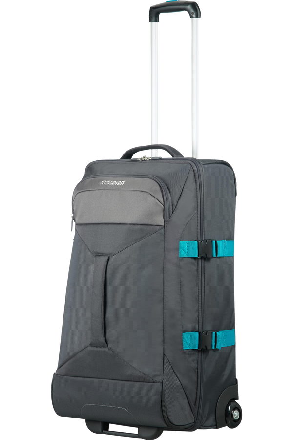 American Tourister Road Quest Duffle with Wheels M  Grey/Turquoise